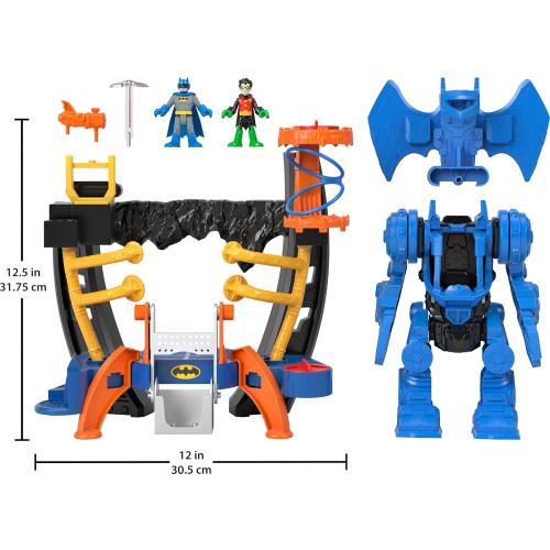 Fisher-Price Imaginext DC Super Friends Batman Toy, Robo Command Center Playset & Figures, Detachable 10-inch Robot for Kids Ages 3  Years