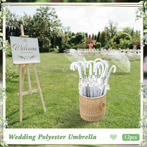 Wedding Favors for Guest Umbrella Gifts Bulk 52 Inch Large Dome Rain Windproof Stick Umbrellas with Thank You Tags and Rope Guest Souvenirs for Wedding Party Bridal Favors