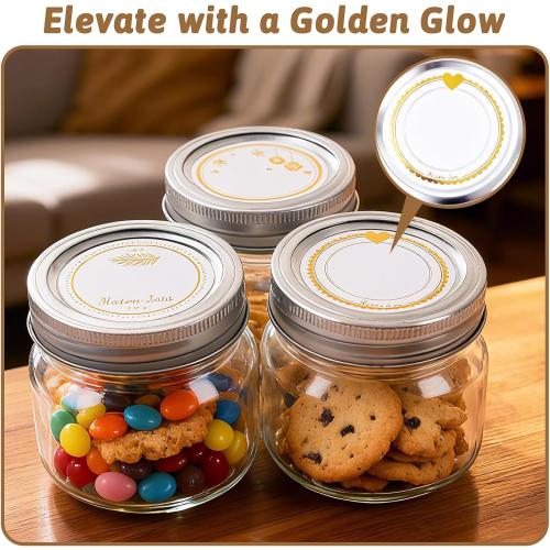 STARSIDE 8oz Glass Mason Jars 30-Pack with Airtight Split Lids and Bands