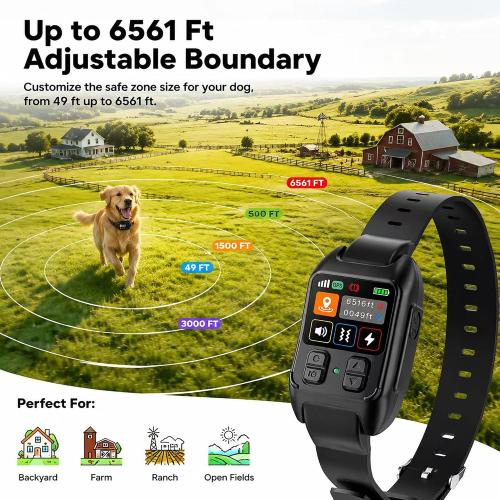 RPZ GPS Dog Collar Fence System, Wireless Dog Fence System