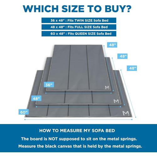 Meliusly Heavy Duty Sleeper Sofa Support Board (60x48 - Queen Size) Reinforced Wood Sofa Bed Support, Pull Out Couch Mattress Board, Sleeper Bar Shield, SleeperSaver