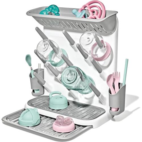 OXO Tot Expandable Baby Bottle Drying Rack, Space-Saving