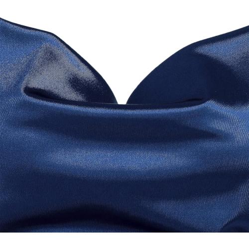 ZAFUL Women's Satin Sleeveless Spaghetti Strap Mini Dress Sexy Slip Cowl Neck Silky Cocktail Party Dresses
