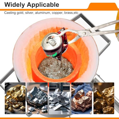 Nelyrho 6kg Premium Graphite Crucible, Silicon Carbide Clay Crucible Cup for Melting Casting Refining Aluminum, Gold, Silver, Copper, Brass, Withstand High Temperature 1800℃/3272℉