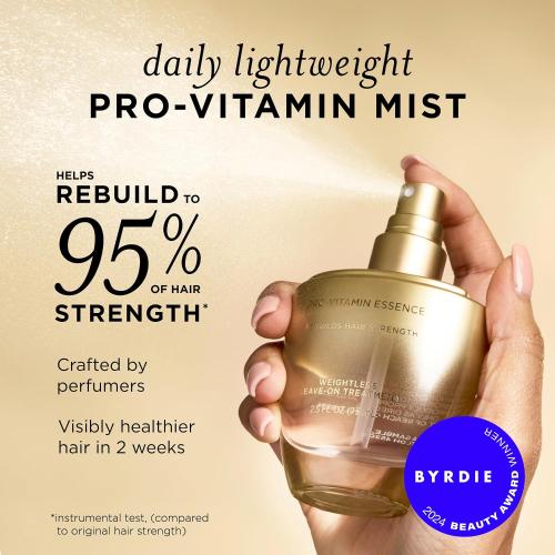 Size 2.5fl oz Pantene Pro-Vitamin Essence, Daily Repair Mist, Weightless Leave-On Treatment Strengthens & Rebuilds Damaged Hair, Reduces Breakage, 2.5 Fl Oz