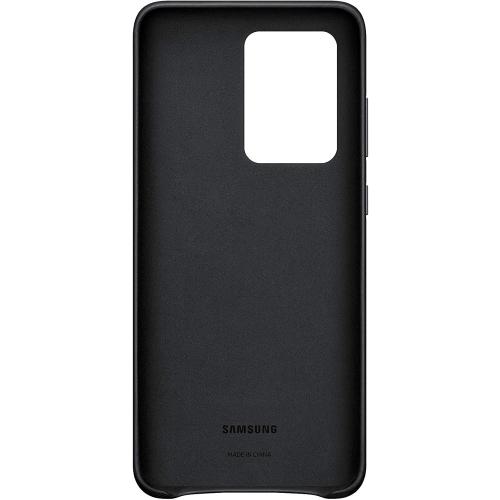 Samsung Galaxy S20 Ultra Case, Leather Back Cover - Black (US Version with Warranty)