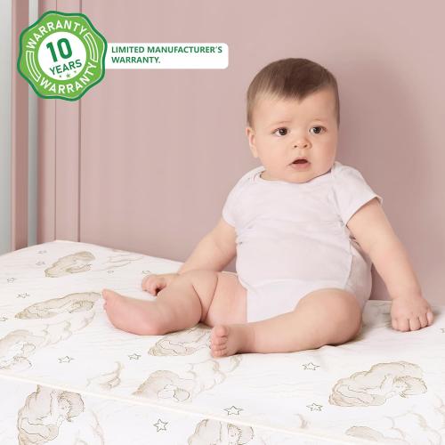 Dream On Me Twilight 5” 88 Coil Inner Spring Crib & Toddler Mattress – Brown Cloud, Greenguard Gold & BSA Certified, Waterproof & Stain-Resistant Cover, Fits Standard Full-Size Cribs & Toddler Beds