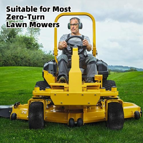 11x6.00-5 Lawn Mower Tires Flat Free, Zero Turn Mower Front Tires, 11x6-5 Solid Mower Wheel for Residential and Commercial, 3/4 and 5/8 Bearing, 6- 8 Center Hub, Load 400lbs, 2Pk Black