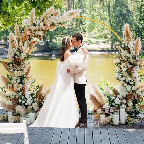 Fomcet 7.2FT Round Backdrop Stand Gold Metal Circle Balloon Arch Frame Large Wedding Arch Stand for Birthday Party Anniversary Valentine Wedding Ceremony Decorations