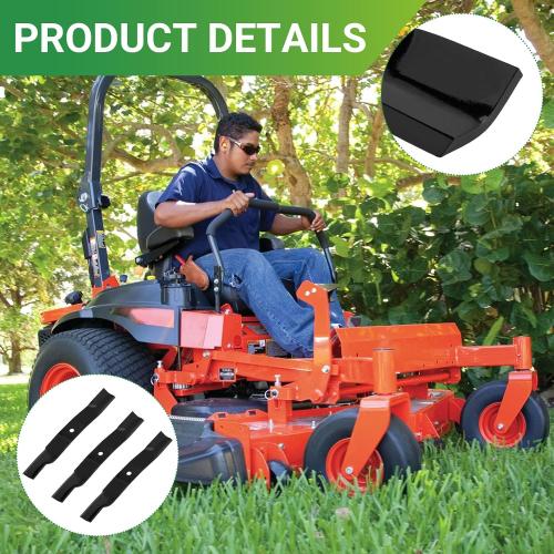 GJK 92-048 Replacement Heavy Duty Blades for 54 Kubota K5617-97530, K5617-97590 Series, 54 Inch Mower Blades, 3 Pack
