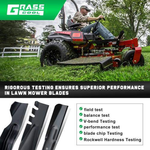 Grasscool Timecutter 42 inch Blades for 42 Deck Toro SS4235 Z4235 Z4200 SS4260 SS4200 Timecutter Zero Turn Mower Replace 110-6568-03 (2 Pack)