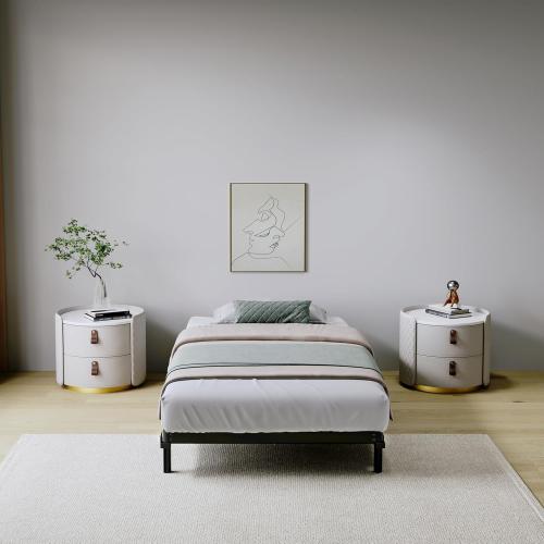 Twin Box Spring 2 Inch Low Profile Bunkie Board Bed Slat Replacement, Twin Size Box Spring, Mattress Surpoort Base, Noise Free, Easy Assembly