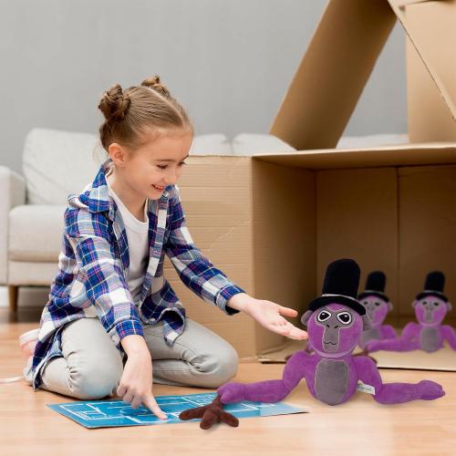 Monkey Plush - Stuffed Animal for Game Fans, Ideal for Birthday Parties Cute Halloween Plush Toy – Soft Stuffed Animal Plushie, Gift for Kids & Adults Party (Purple)
