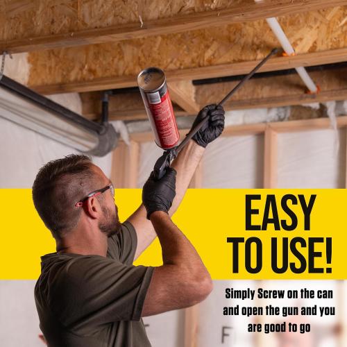AWF PRO Spray Foam Gun 40 Long Nozzle, High Precision, Adjustable Flow Control, Adjustable Swivel Tip, Contractor-Grade Pro Applicator for Insulating Foam Sealant