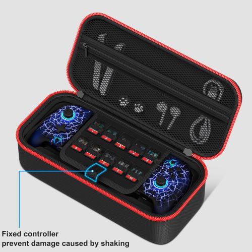 JC200 Series Switch Controller Customized Travel Case, Hard Shell Case Holds JC200 Series Controller, Switch Console, AC Adapter, Headset and 10 Game Cards, Etc. (for JC200 Series Controllers Only)