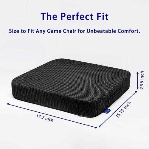 CYLEN Ifoam Gel Infused Memory Foam Layer Wheelchair Cushion - Seat Cushion for Wheelchair-Office Chair, Kitchen Chair, Car Seats-Pressure Sore and Tailbone Pain Relief-High Dense Polyfoam Base(Black)