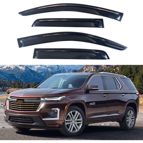 Door Visors Fit for 2018-2023 Chevrolet/Chevy Traverse, Out-Channel Rain Guards Vent Wind Deflectors 4PC, Car Accessories for 18-23 Traverse