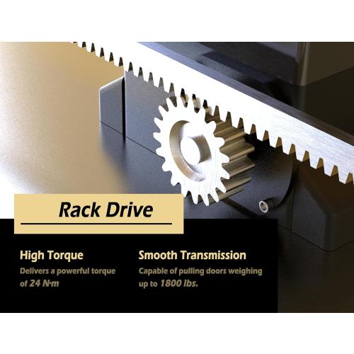 Blütezeit 1800lb WiFi Sliding Gate Opener Smart App Control, 1/2HP Automatic Slide Gate Motor Rack Driven with 2 Remote Controls & IR Sensor Complete Hardware Kits for Driveway Gates Up to 40ft