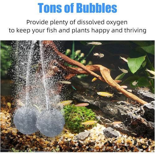 AQUANEAT Air Stones for Ponds 2 Inch, Long Lasting Aerator Oxygen Diffuser, Air Pump Accessories for Aquariums, Fish Tanks, Hydroponics and DWC Reservoirs 4 Pack