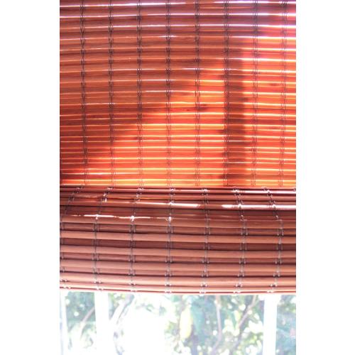 Seta Direct, Bamboo Flat-Weave Sun-Filtering Roll Up Blind - 60-Inch Wide by 66-Inch Long (Amber Honey)