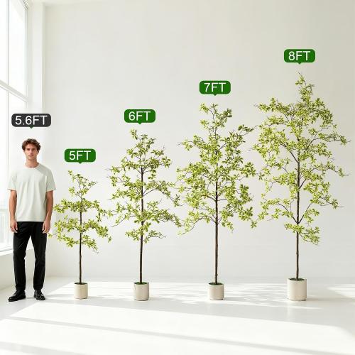 Bailikang 8FT Artificial Black Olive Tree Artificial Olive Plants, Tall Faux Olive Tree Faux Silk Plant Fake Plant Ultra-Realistic Silk Leaves & Natural Trunk Indoor Outdoor Use