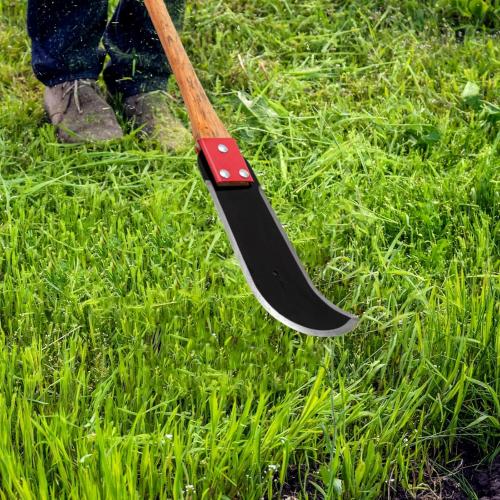 2 Pcs Bush Axe Ditch Bank Blade with Wood Handle Bushcraft Axe Branch Garden Tool 16-inch Head with 40-inch Handle for Yard Garden Work