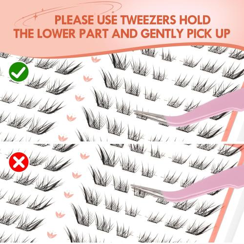 Self Adhesive Lash Clusters, Manga Eyelash Clusters Spiky Cluster, Fairy Lashes Cluster, Eyelash Clusters Extension Pre Glued No Glue Needed No Remover No residue, Anime Clusters for Beginner