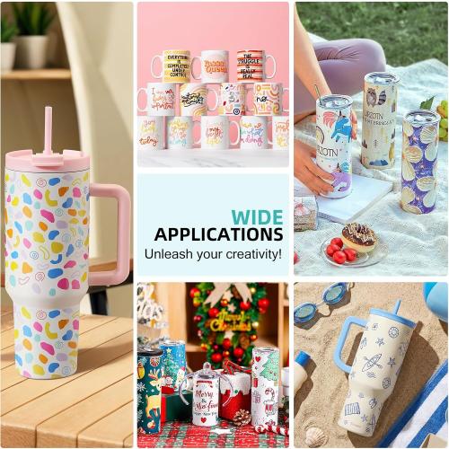 ColorSub 3 in 1 40 OZ Tumbler Heat Press Machine 110 V 20 OZ Mug Press Sublimation Machine for Sublimation 40 OZ Tumbler with Handle Straight Tumblers Bottles Mugs Glass Cup Printing Teal