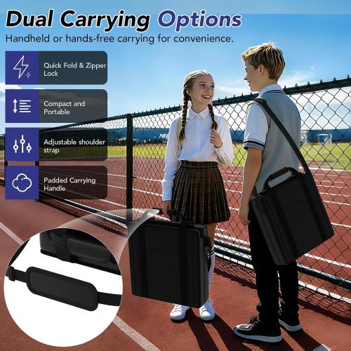 Stadium Seats with Back Support 2PACKS Adjustable Bleacher Chairs with Back and Cushion Bleacher Seat with Cup Holder, Carry Handle & Shoulder Strap for Outdoor Sports Events, Picnics, Beaches