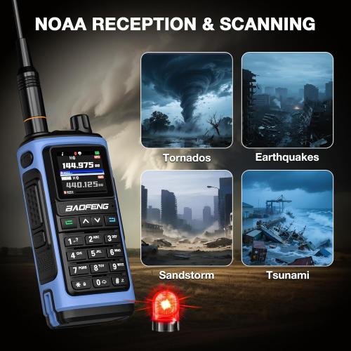 BAOFENG UV-7B Handheld Ham Radio, Chirp & Wireless APP Programmable, UHF VHF FM Aviation NOAA Receiver, 1000 CHs 10 Zones, USB-C Rechargeable, Frequency Copy, SOS Strobe, Walkie Talkie for Outdoor
