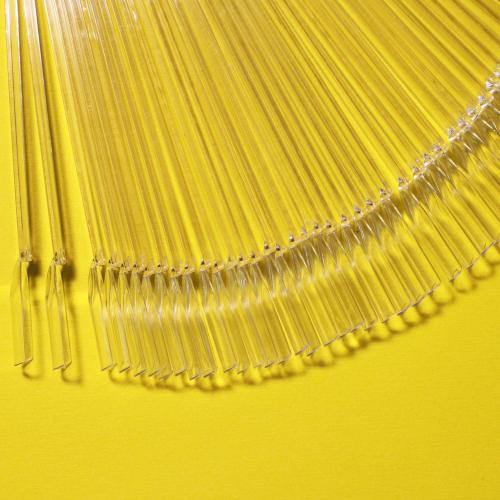 Nail Swatch Sticks with Ring for Nail Color Display Nail Art Supplies Nail Practice Samples (50pcs, transparent)