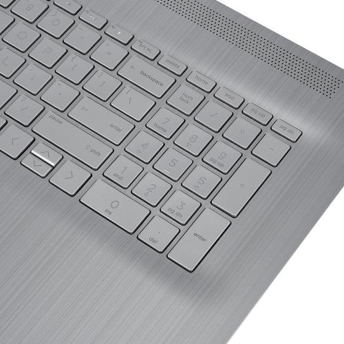 Replacement Upper Case Palmrest for HP 17-by 17t-by 17-ca 17z-ca 17t-by400 17-by0026cy 17z-ca300 Series Laptop Backlit Keyboard with ODD with PTP Touchpad Assembly P/N: L92783-001 6070B1308113