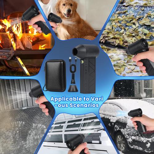 Snow Whiz Turbo Blower,2026 Upgrade Snow Blower,Snowwhiz Turbo Blower with Led,3 Gear Adjustable Super Power Turbo Breeze Electric Blow,Mini Turbos Snow Blower for Car for Car,Home,Keyboard,Computer