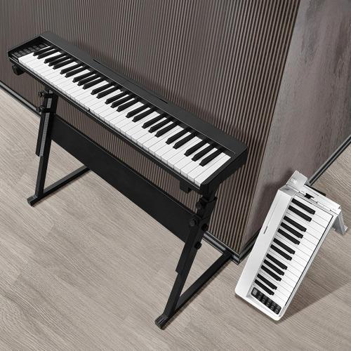 61 Key Size Foldable Electronic Piano for Beginners, Rechargeable Battery, Clear Quality Sound, Portable with Music Stand and Pedal (ABS 2)