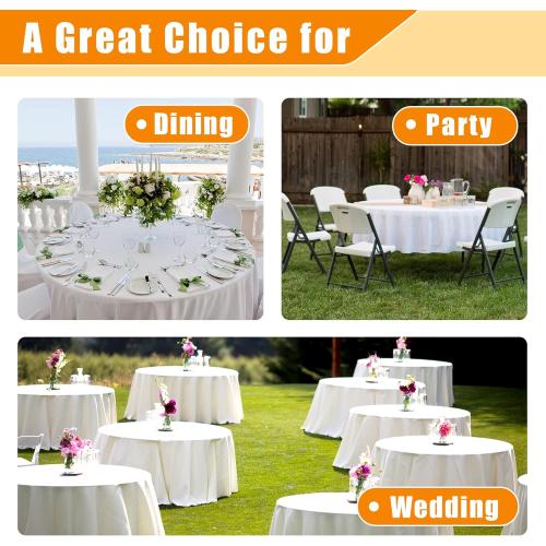 Fitable Pink Round Tablecloth 60 inch, Stain and Wrinkle Resistant Washable Polyester Table Cloth for Dining Buffet Parties and Camping