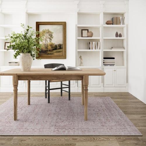 Washable Boho Bedroom Area Rugs: 3'x5' Small Entryway Rug Stain Resistant Tribal Distressed Accent Rug Non Slip Low Pile Soft Carpets for Entrance Front Door Floor Kitchen Bedside Living Room Office