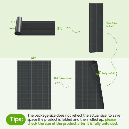 Weed Barrier Fabric 4ft x 300ft Heavy Duty Landscape Fabric | 3.2oz Woven Weed Control Fabric, UV Resistant Weed Block Fabric, For Garden, Flower Beds, Driveways & Landscaping