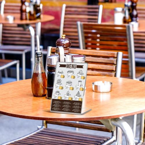 Size 3.5x5 Color Clear Ctosree 12 Pcs Acrylic Photo Frame L shape Slant Back Desktop Photo Frames Plastic Clear Sign Clear Acrylic Display Stand Table Top Sign for Home Office Wedding Restaurant Menu (3.5 x 5 Inch)