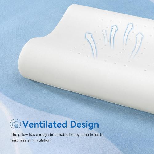 AM AEROMAX 26 Queen Size Contour Memory Foam Pillow, Cervical Pillow for Neck Pain Relief, Neck Orthopedic Sleeping Pillows for Side, Back and Stomach Sleepers