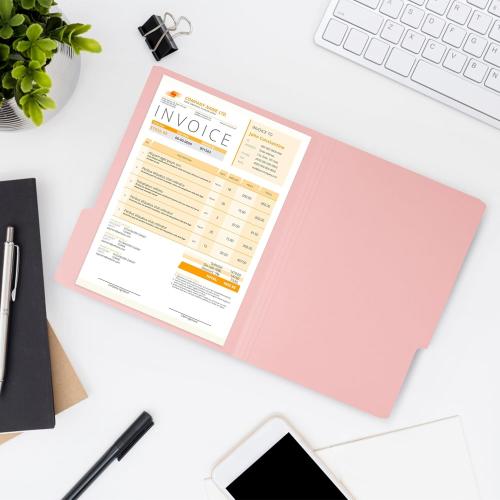 Two Tone Colored File Folders,18 Pack 6 Pastel Colors Manilla Folders 8.5x11,Assorted Colors 1/3 Cut Tab File Folders Letter Size,School Business Office Folders for Document