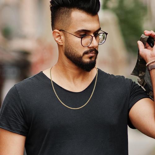 Fiusem Gold Plated Wheat Chain Necklace for Men, 2/2.5/3/4/5mm Gold Stainless Steel Necklace Chains for Men and Women 16-28 Inch, Jewelry Gift