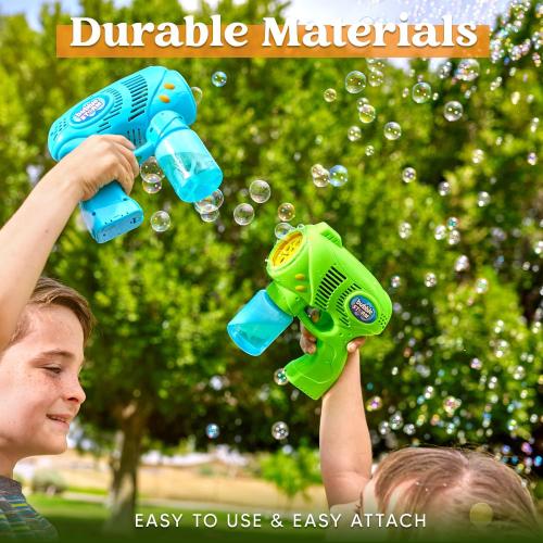 JOYIN  2 Bubble Guns with , Bubble Machine for Toddlers 1-3 Bubble Blaster Party Favors, Summer Toy, Outdoors Activity