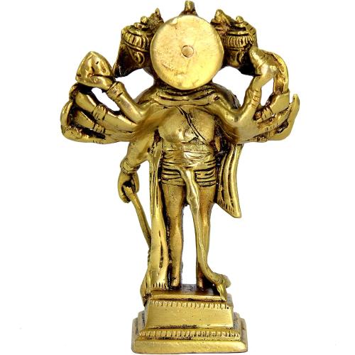 Gold 6.5 eSplanade Brass Panchmukhi Hanuman Anjaneya Pavan Putra Bajrangbali Idol Murti Moorti Statue (6.5 Inch)