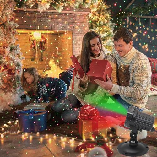 Laser Christmas Projector Lights Outdoor, Outdoor Garden Laser Light, Landscape Lights with Red and Green Stars, IP65 Waterproof,Cold Resistant. Suitable for Holiday, Party, Garden Decorati