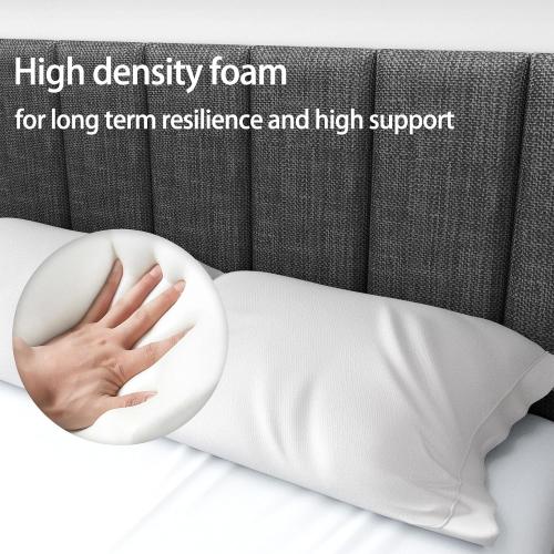 Upholstered Wall Mounted Headboard, Acoustic Wall Panel, Peel and Stick Wall Padding Panel, Dark Grey Dorm Towel Fabric, 9-Pack