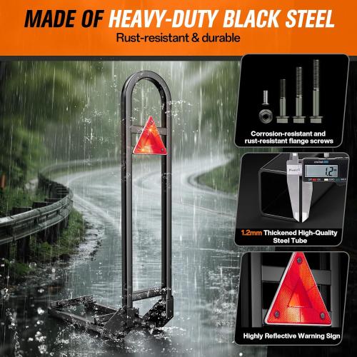 Golf Cart Rear Seat Grab Bar, Fits Club Car EZGO Yamaha(2 2) /(4 2) Passenger Golf Cart with Metal Footplates, Universal Golf Cart Safety Grab Bar, Detachable & Easy to Install