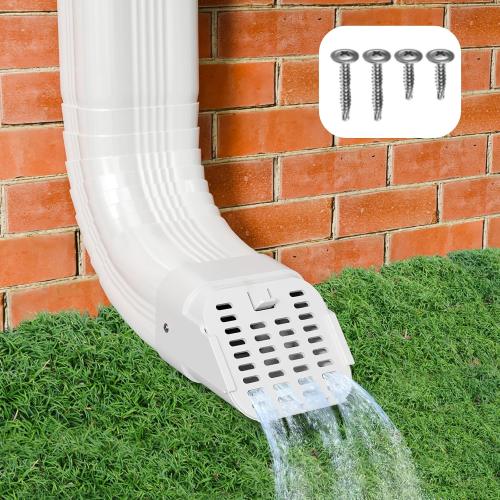 2-Pack Type-A 3 x 4 or 2 x 3 Gutter-Downspout Guard, White