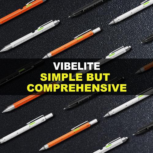 Gifts for Men, Dad, Him, Husband, 9 in 1 Multitool Pen Set with LED, Stylus, Level, Screwdriver, Mens Gift from Daughter, Wife, Son, Cool Gadgets Birthday Gifts for Men, Father, Black, 1 Pack