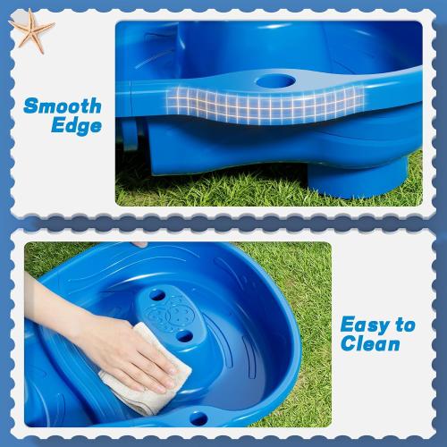 ‼️MAY HAVE MISSING PIECES/ STAINS OR EVEN SCRATCHES‼️Sand and Water Table for Toddlers, 3-Tier Water Tables with Beach Fun Sand Toy for Kids Ages 4-8, Summer Outdoor Toys Water Playset for Toddler Boys Girls Ages 2 3 4 5 6 7 8