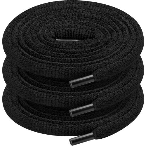 UpUGo 3 Pair Oval Shoe Laces, Half Round 1/4 Shoelaces for Athletic Running Sneakers Shoes Boot Strings